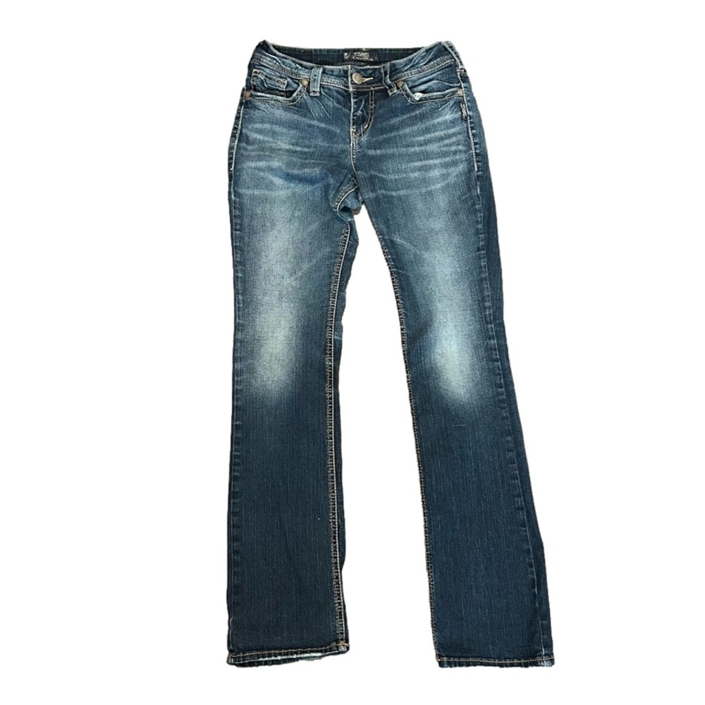 Silver Suki Mid Baby Boot 27 Waist Jeans